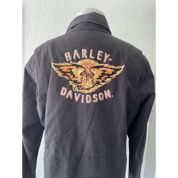 HARLEY DAVIDSON WOMENS RIDING JACKET * XL * BLACK EMBROIDERED MOTO JACKET - Picture 3 of 16